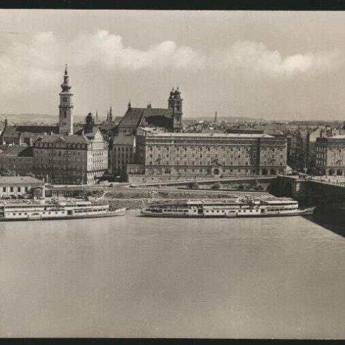 AK aus Linz an der Donau mit Dampfer Oberösterreich (4203)