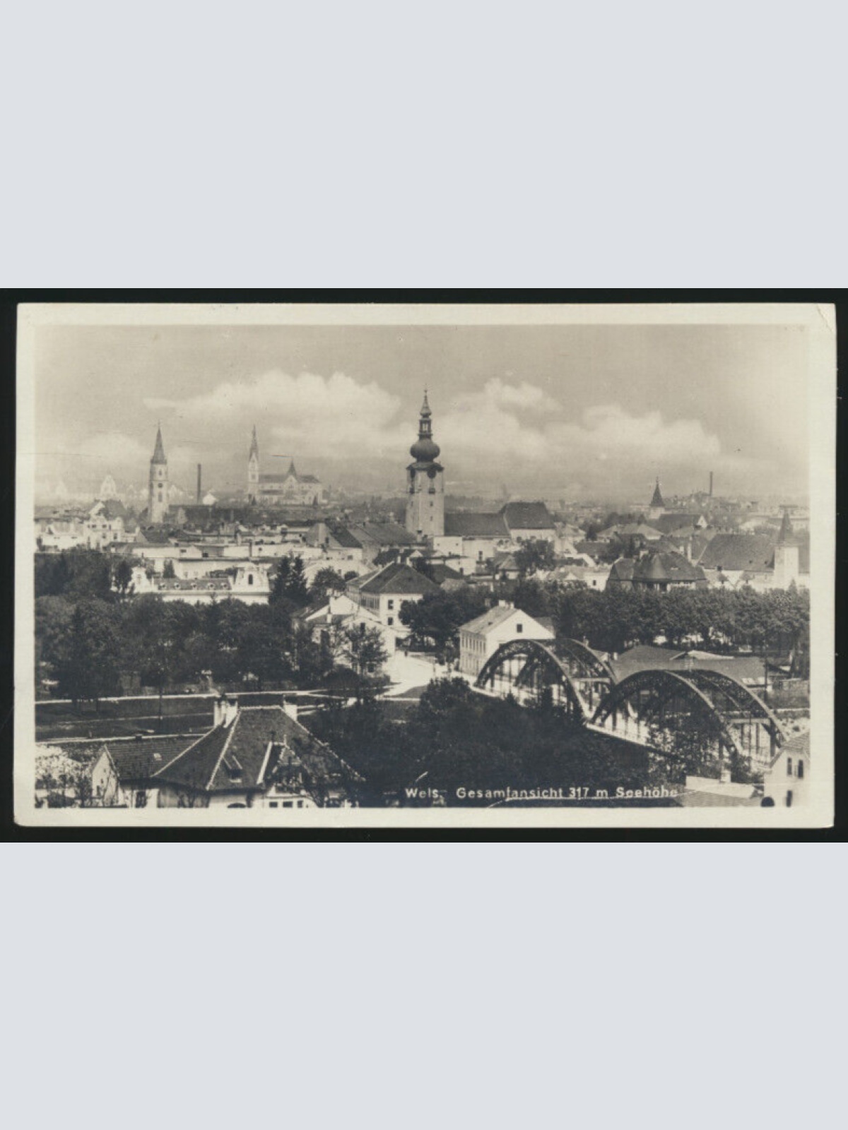 AK aus Wels Gesamtansicht Oberösterreich (4201)