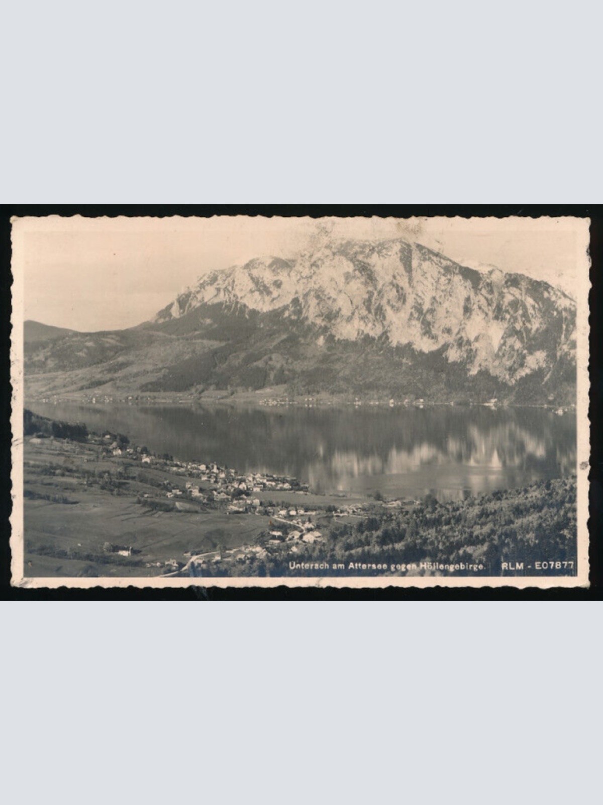 AK aus Unterach am Attersee gegen Höllengebirge Oberösterreich (4181)