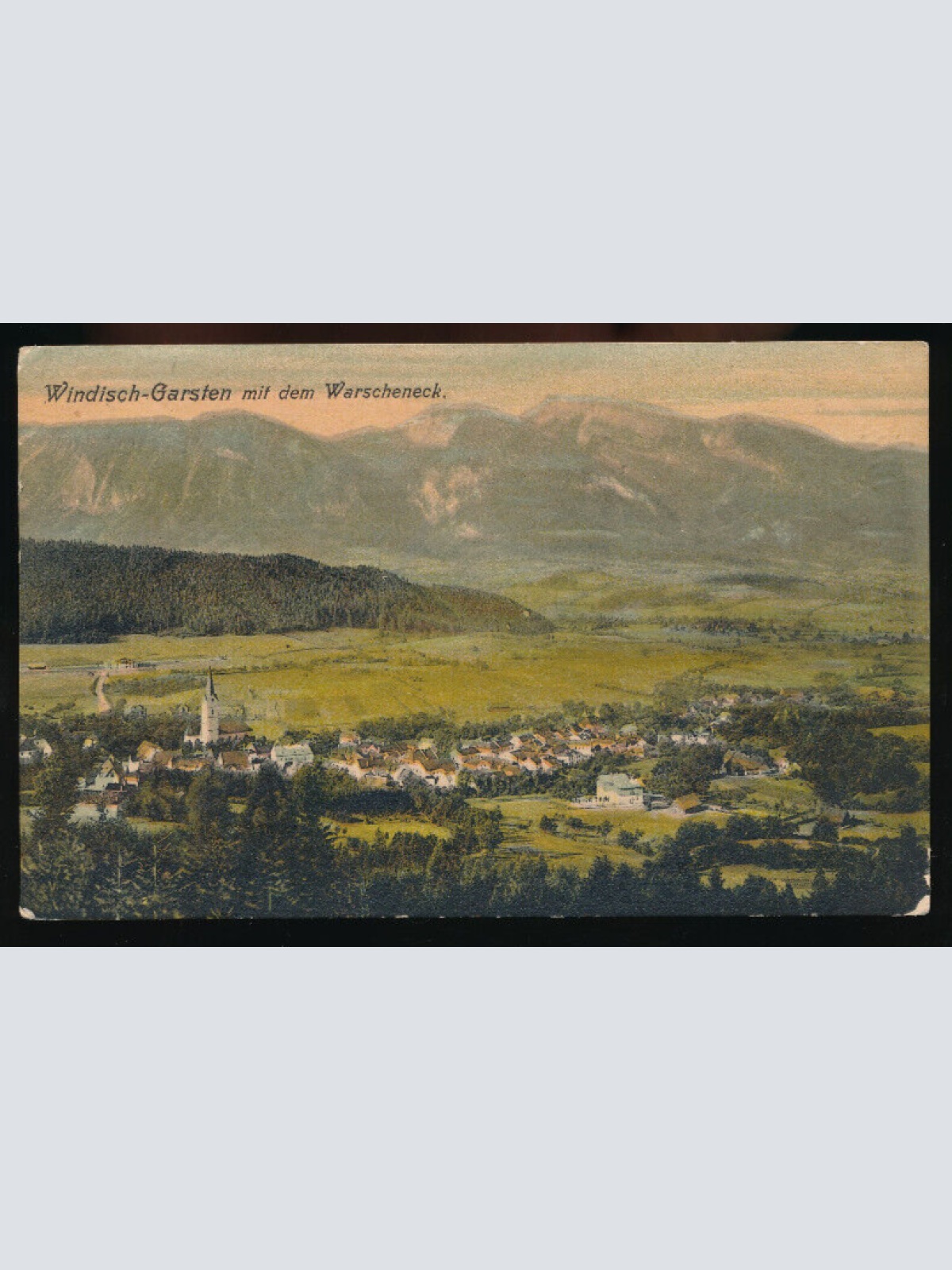 AK aus Windisch-Garsten mit dem Warscheneck Oberösterreich (4027)