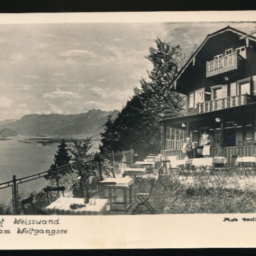AK aus St. Gilgen am Wolfgangsee mit Alpengasthof Weisswand Salzburg (4568)