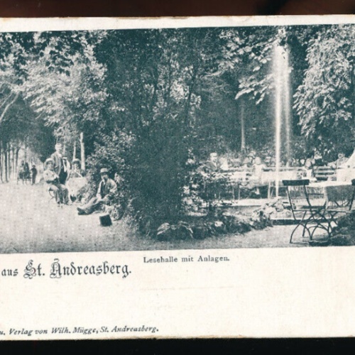 AK gruss aus St. Andreasberg Lesehalle mit Anlagen Niedrsachsen (4632)