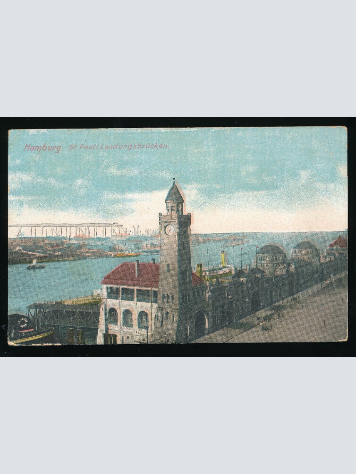 AK aus Hamburg St. Pauli Landungsbrücken (4633)