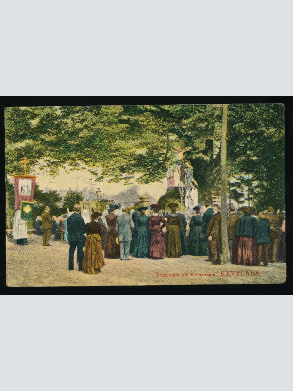 AK aus Kevelaer Prozession am Kreuzbaum Nordrhein-Westfalen (4639)