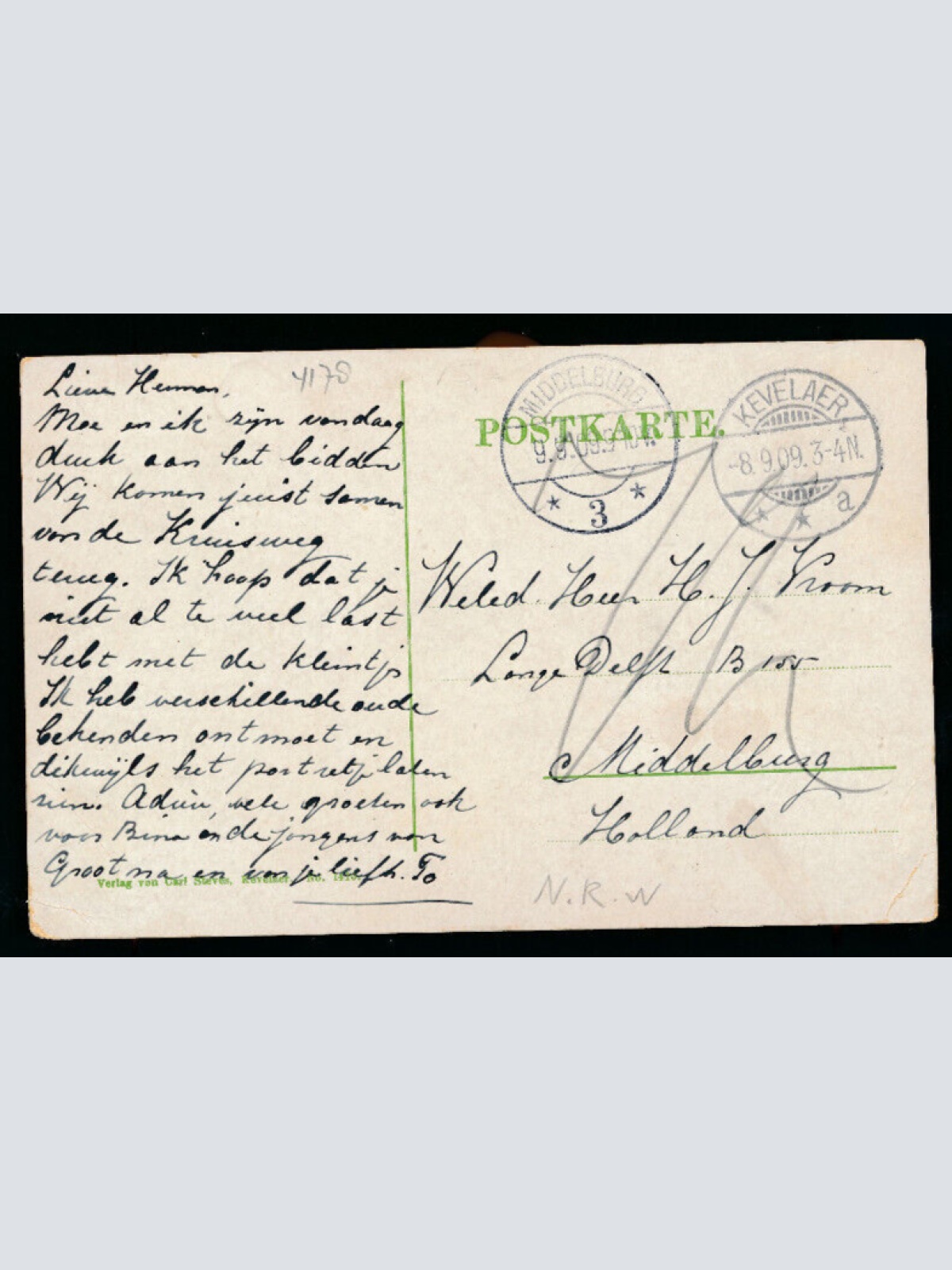 AK aus Kevelaer Prozession am Kreuzbaum Nordrhein-Westfalen (4639)