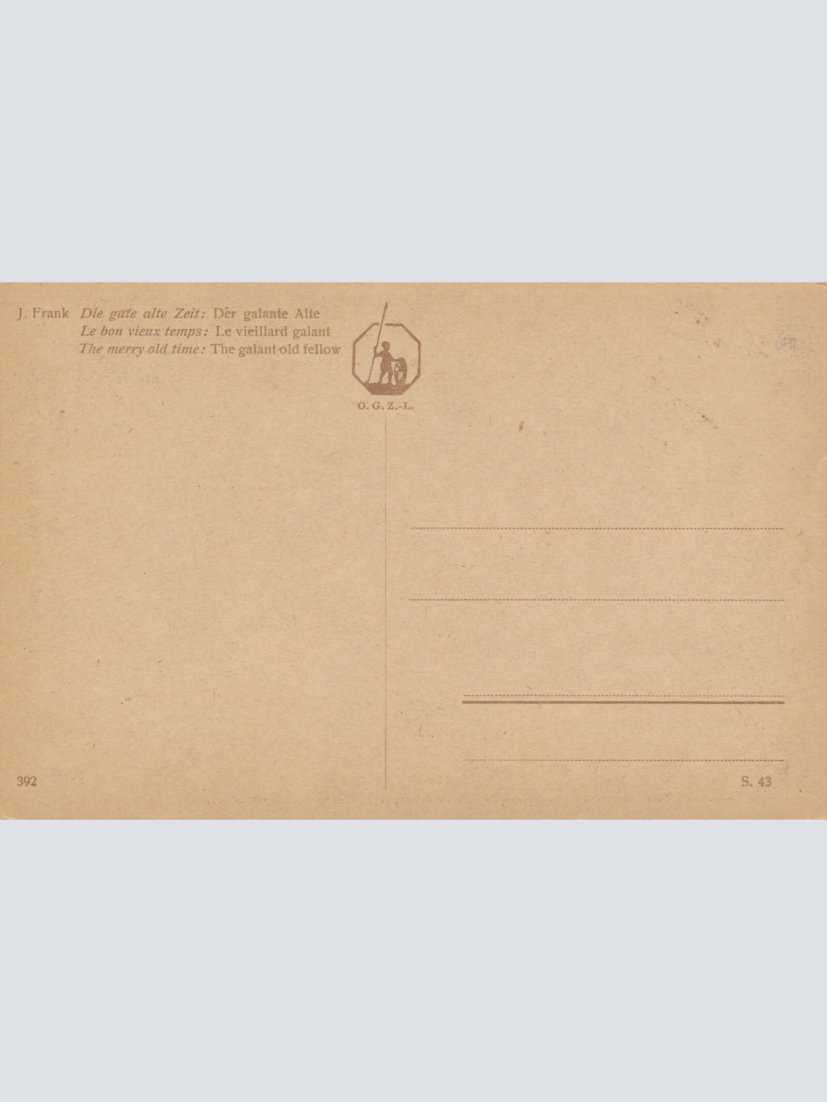 AK, J. Frank, Die gute alte Zeit, Die galante Alte (S469)