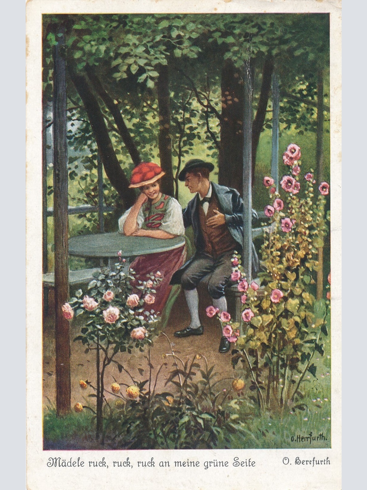 AK, O. Herrfurth, Mädele ruck, ruck, ruck an meine grüne Seite (S475)