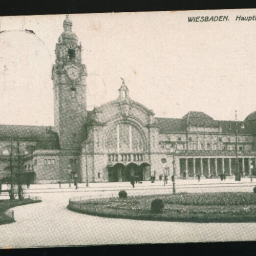 AK aus Wiesbaden mit Hauptbahnhof Hessen (4726)
