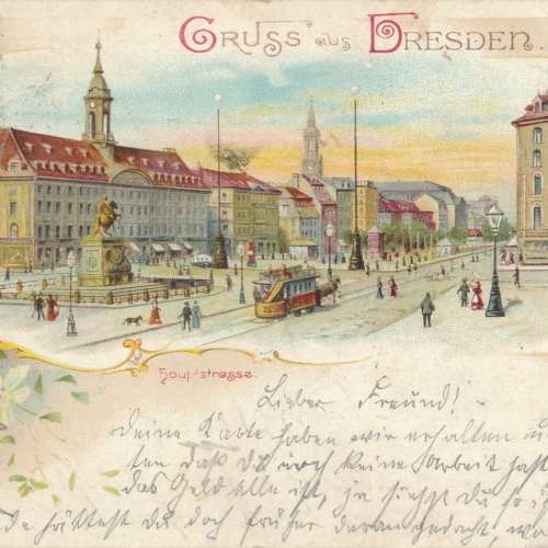 AK, Gruß aus Dresden, Hauptstraße, Sachsen (S480)