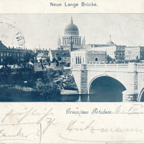 AK, Gruß aus Potsdam, Neue Lange Brücke, Brandenburg (S483)