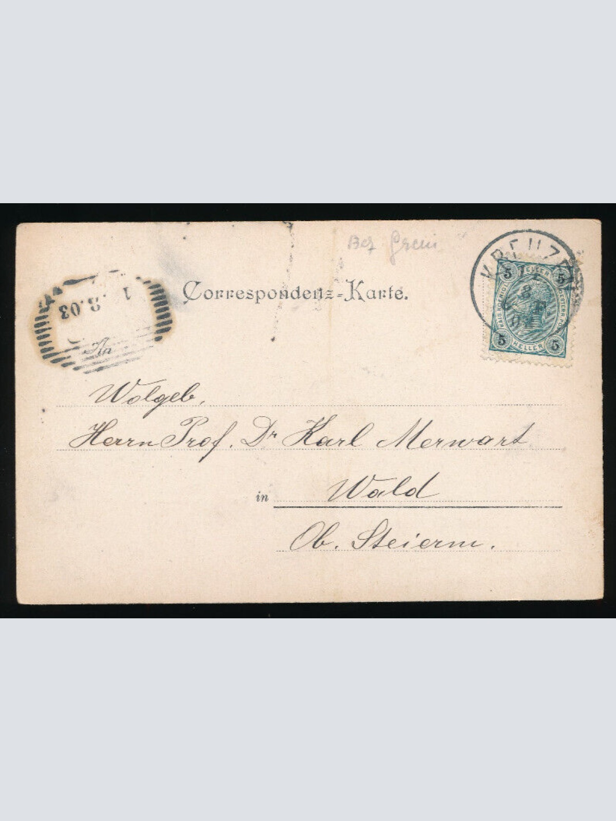 AK gruß aus der Wasserheilanstalt Kreuzen mit Altem Schloß Oberösterreich (4750)