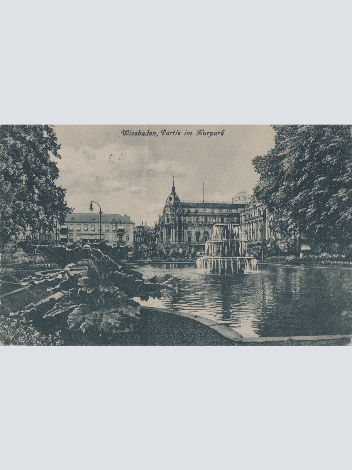 AK, Wiesbaden, Partie im Kurpark, Hessen, Deutschland (S441)