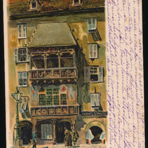 Präge - Karte aus Innsbruck mit Goldenes Dachl Tirol (4501)