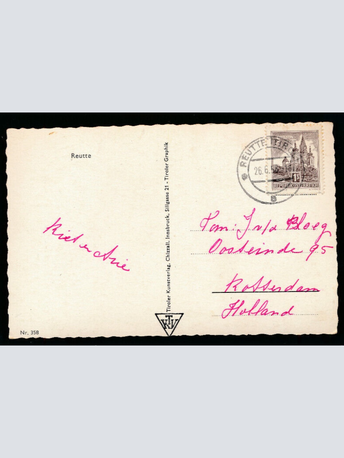 AK aus Reutte in Tirol (4497)