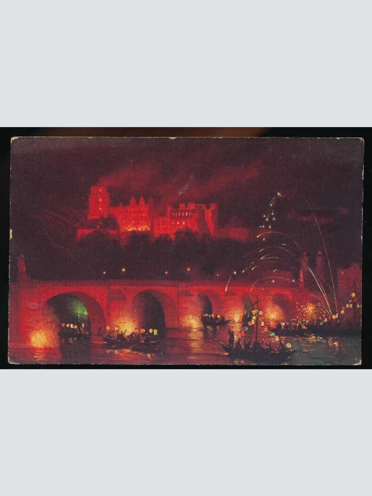 AK aus Heidelberg Schloßbeleuchtung Baden - Württemberg (4528)