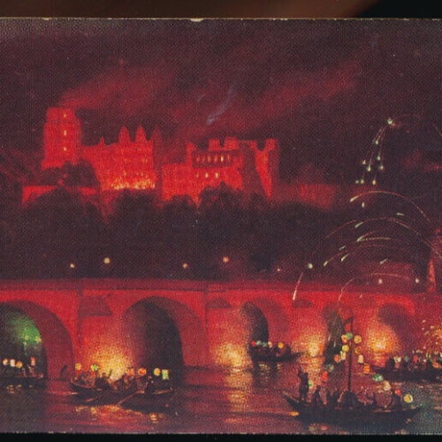 AK aus Heidelberg Schloßbeleuchtung Baden - Württemberg (4528)