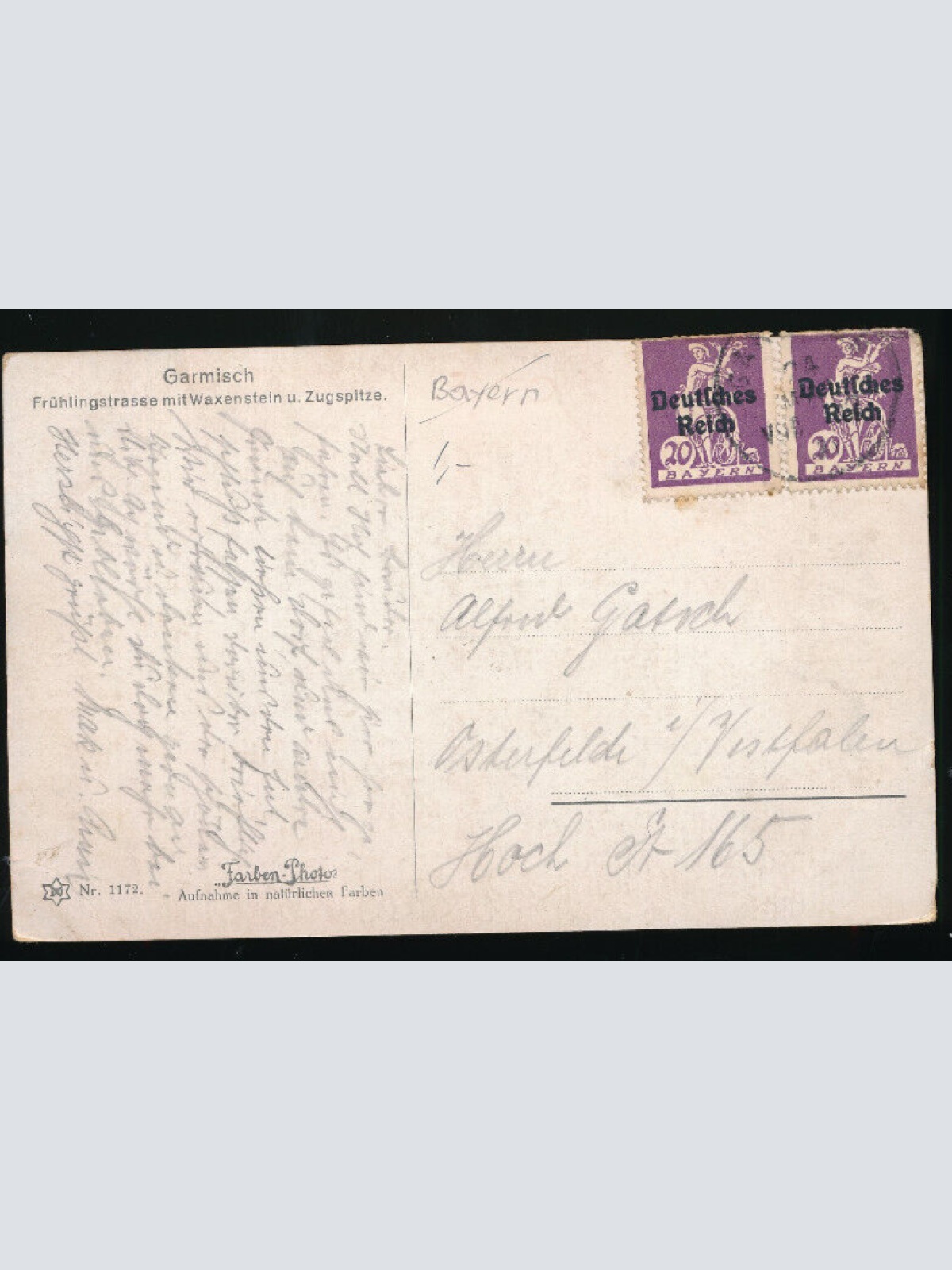 AK aus Garmisch Frühlingsstrasse Bayern (4529)