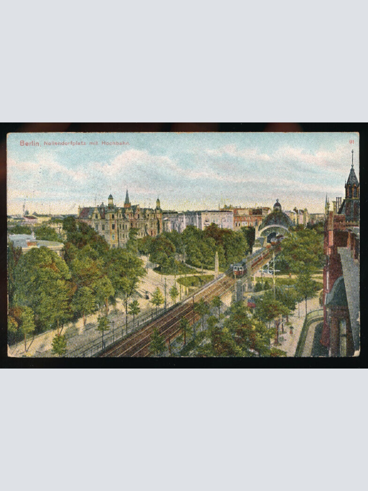 AK aus Berlin mit Nollendorfplatz und Hochbahn (4563)