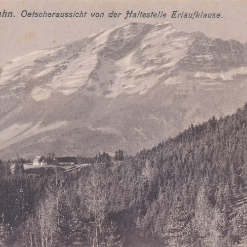 AK, Mariazeller Bahn, Oetscheraussicht von der Haltestelle Erlaufklause (S600)