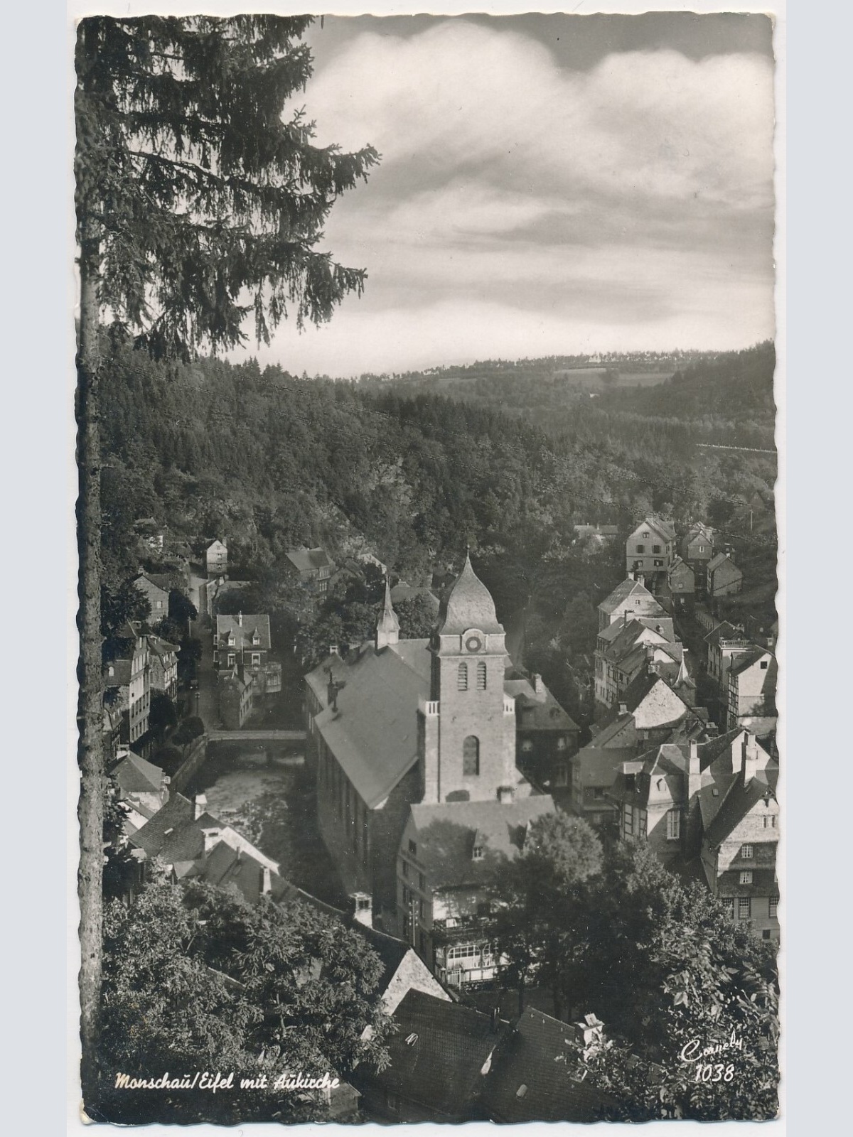 AK, Monschau / Montjoie, Eifel, Romantisches Städtchen an der Rur (S540)