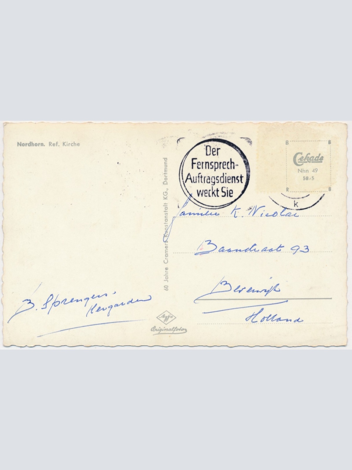 AK, Nordhorn, Ref. Kirche, Niedersachsen (S535)