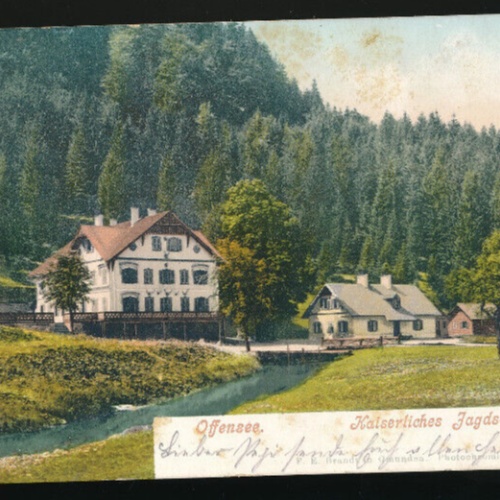 AK aus Offensee mit Kaiserliches Jagtschloss Oberöstereich (4209)