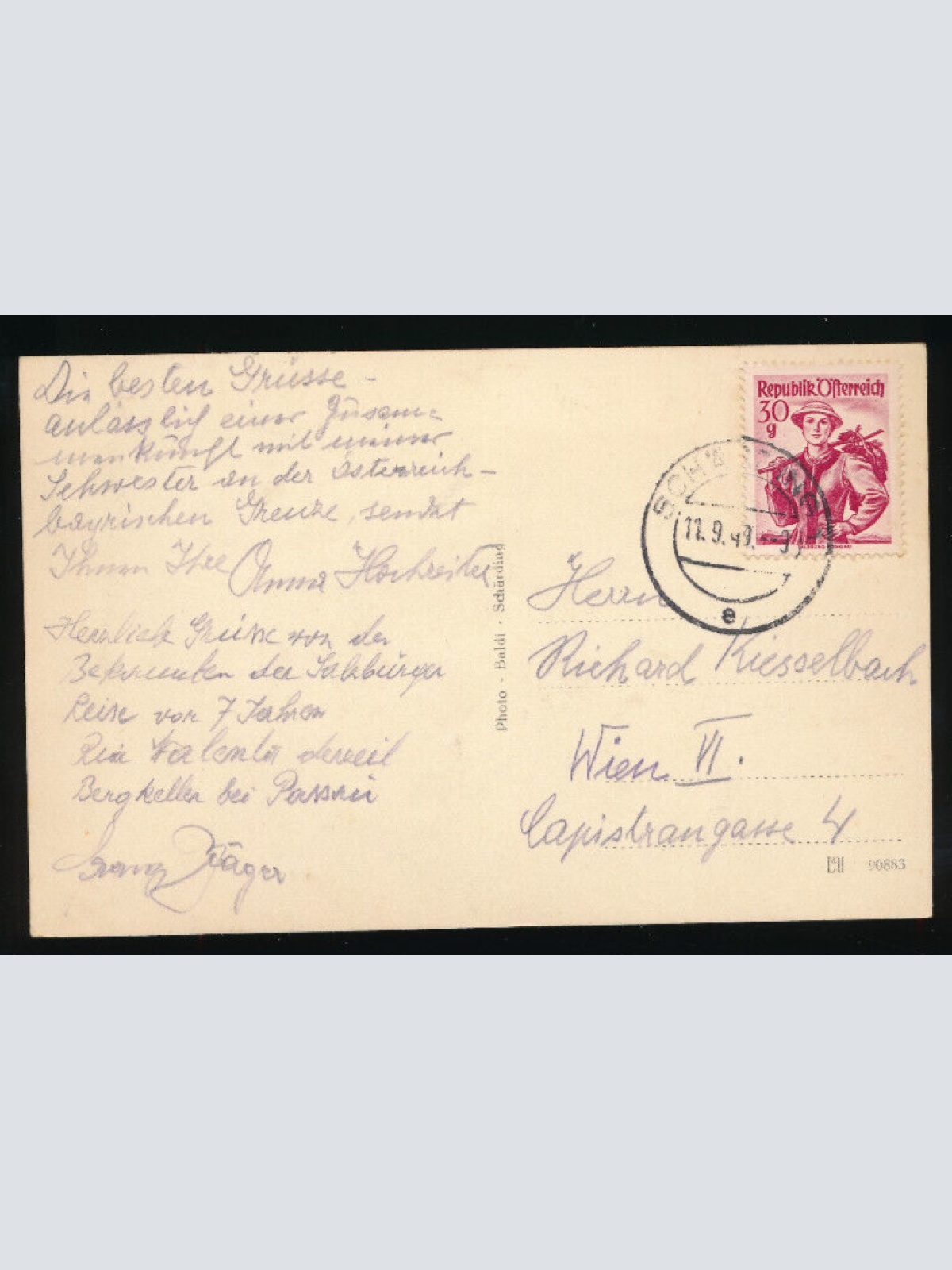 AK von einer Wildwasserfahrt am Inn Oberöstereich (4208)