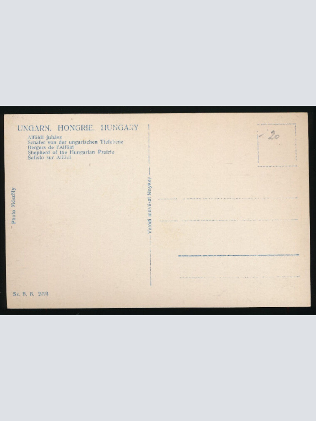 AK , Alföld, von einem Schäfer von der ungarischen Tiefebene  (4244)