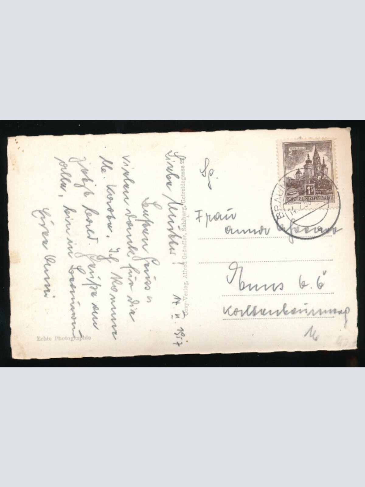 AK aus Braunau am Inn neue Innbrücke Landesgrenze Oberösterreich (4473)