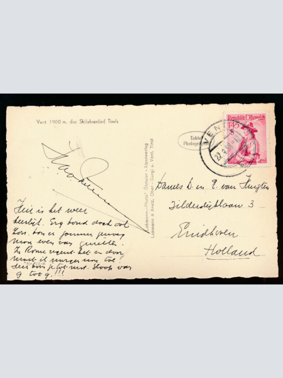 AK aus Vent Skifahrerdorf Tirol (4910)