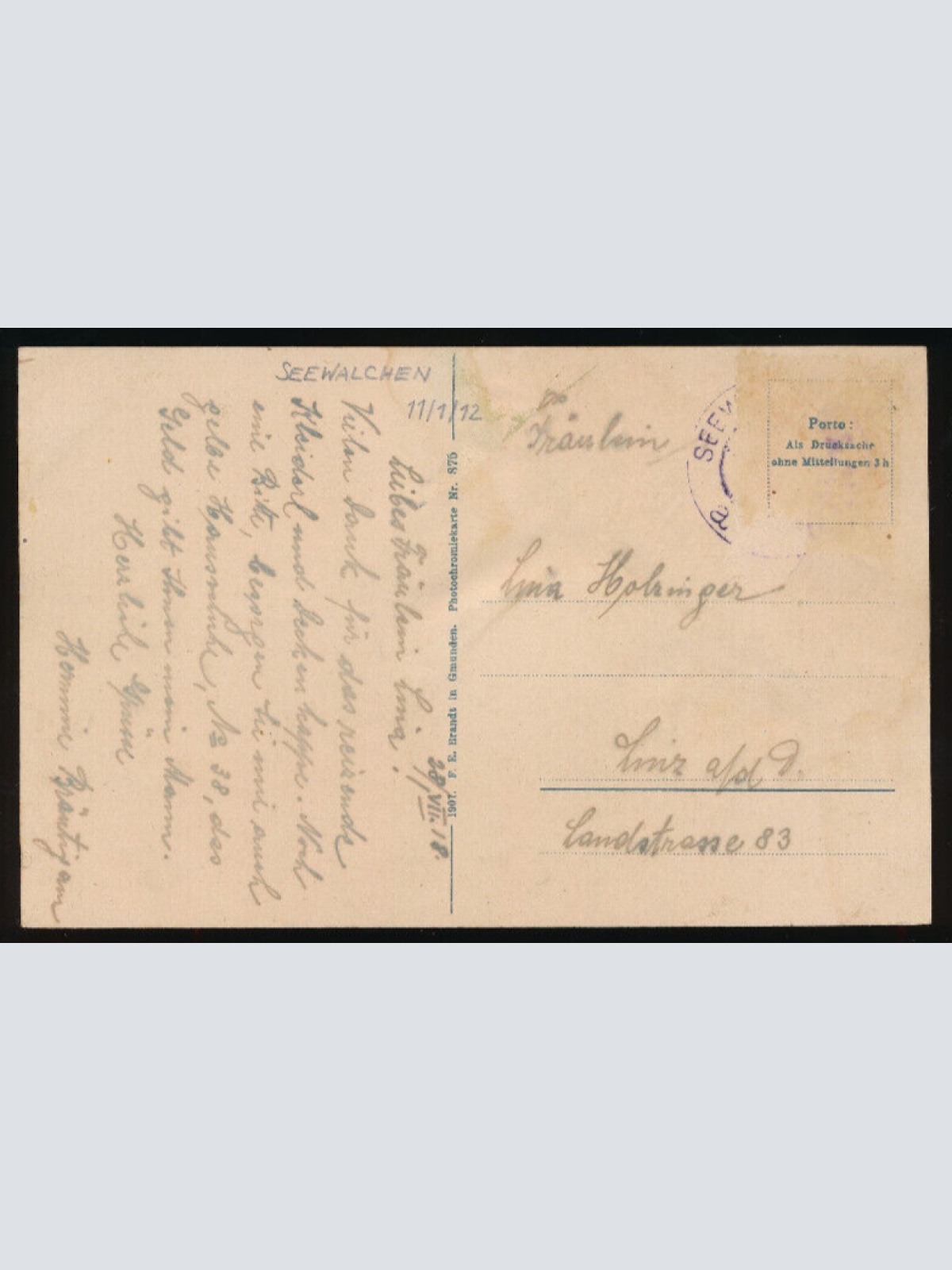 AK aus Seewalchen am Attersee Oberösterreich (4930)