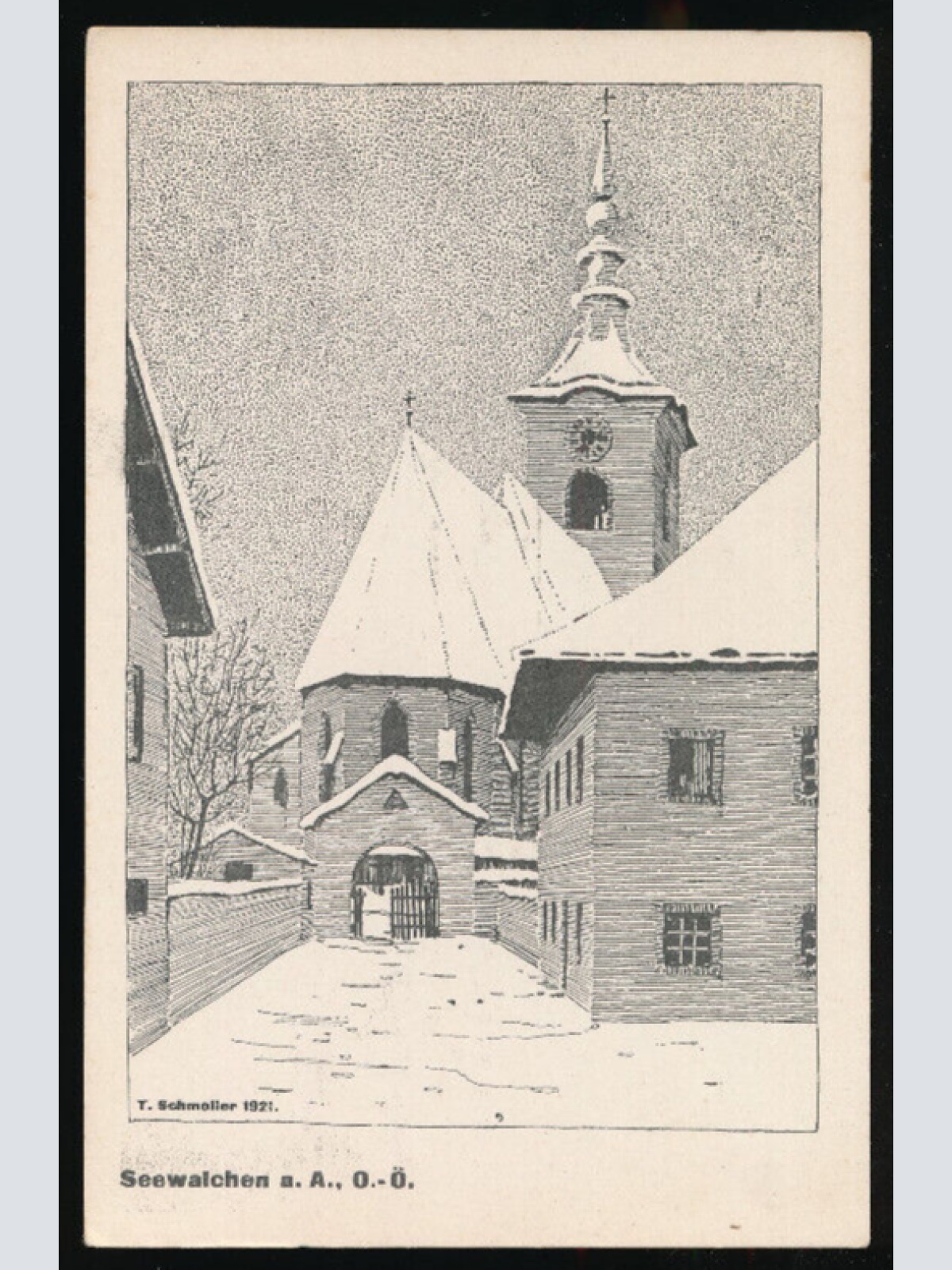 Künstler AK von Schmoller Seewalchen am Attersee Oberösterreich (4956)