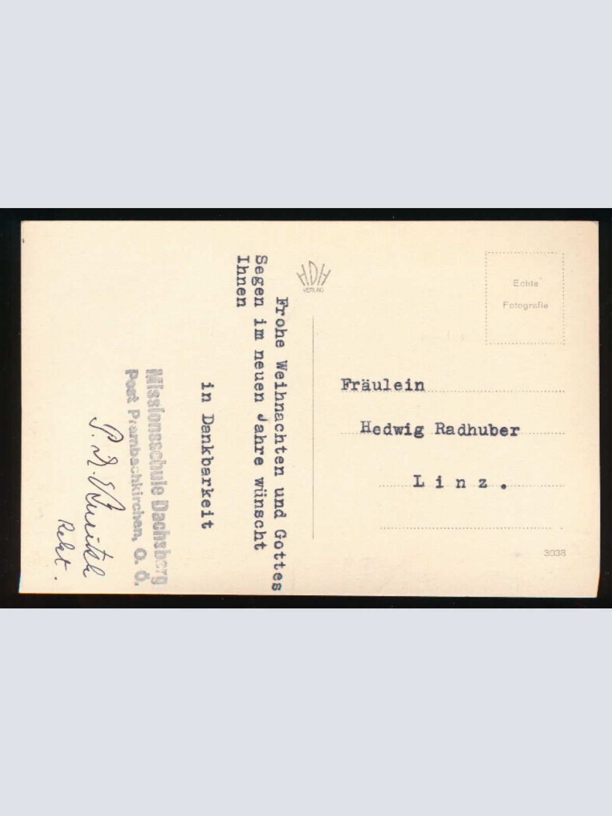 AK aus Prambachkirchen Missionshaus Dachsberg Oberösterreich (4863)