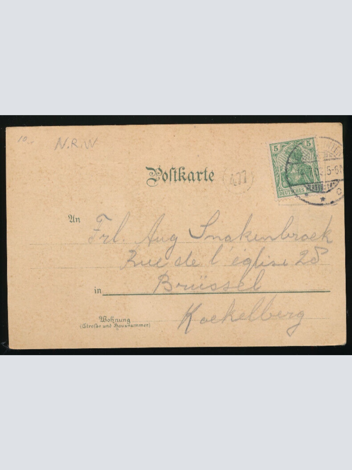 Mondschein - Litho - Karte gruss aus Heisterbach N.R.W (4514)