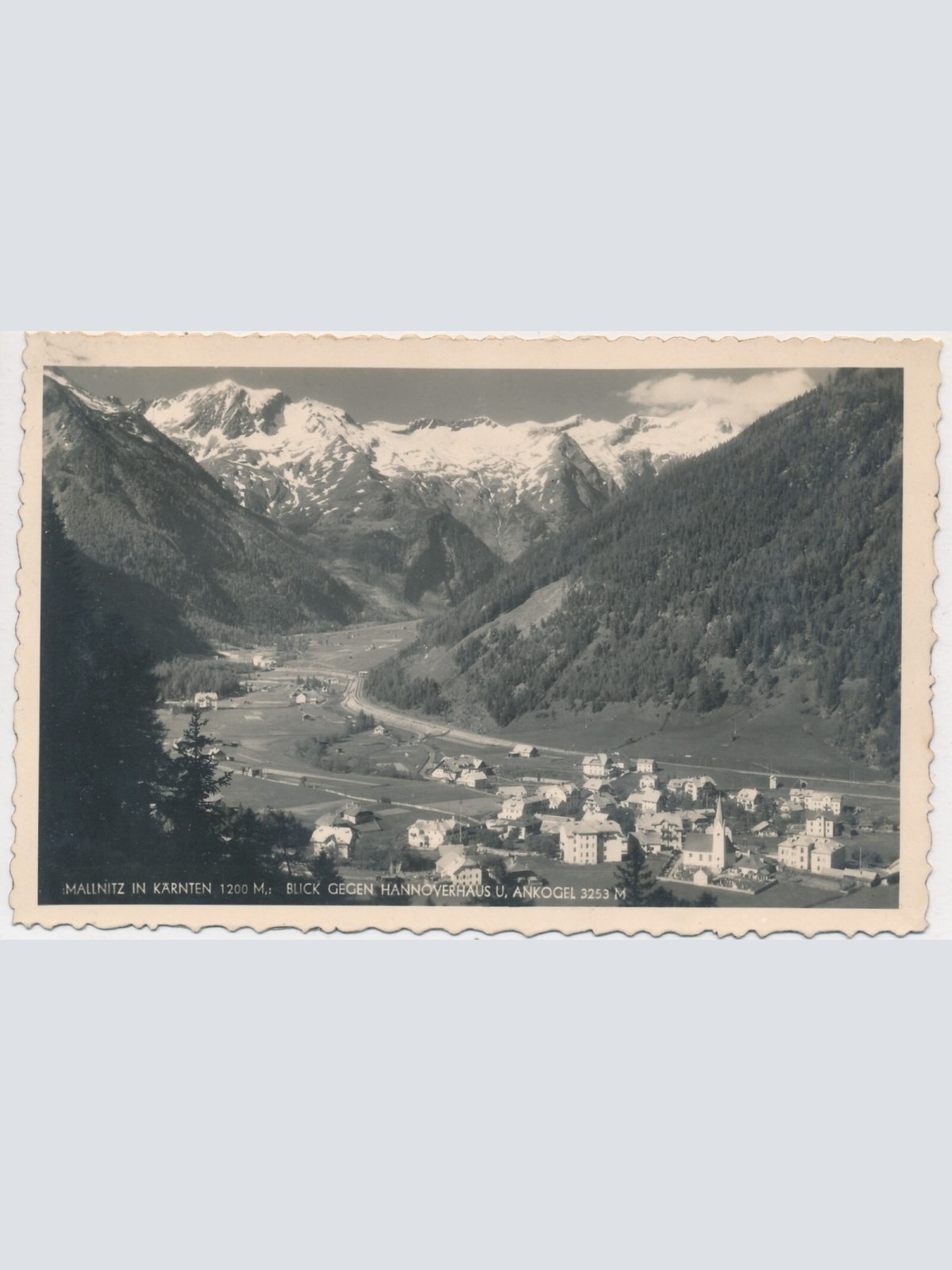 AK, Mallnitz in Kärnten, Blick gegen Hannoverhaus u. Ankogel (S790)