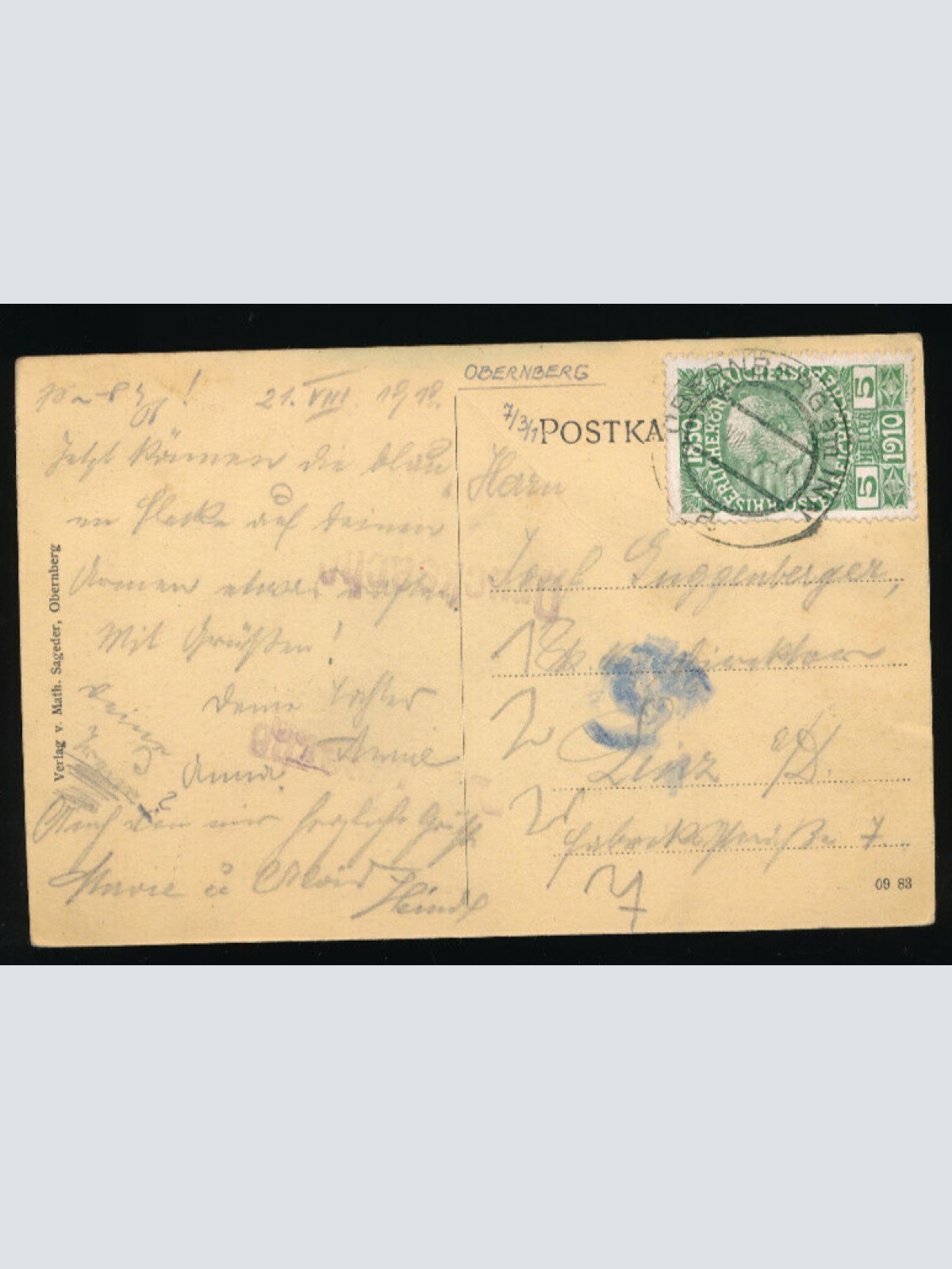 AK aus Obernberg am Inn Oberösterreich (4805)