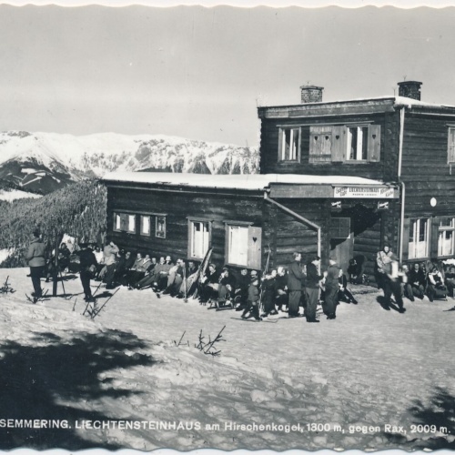 AK, Wintersportplatz Semmering, Liechtensteinhaus, Niederösterreich (S810)
