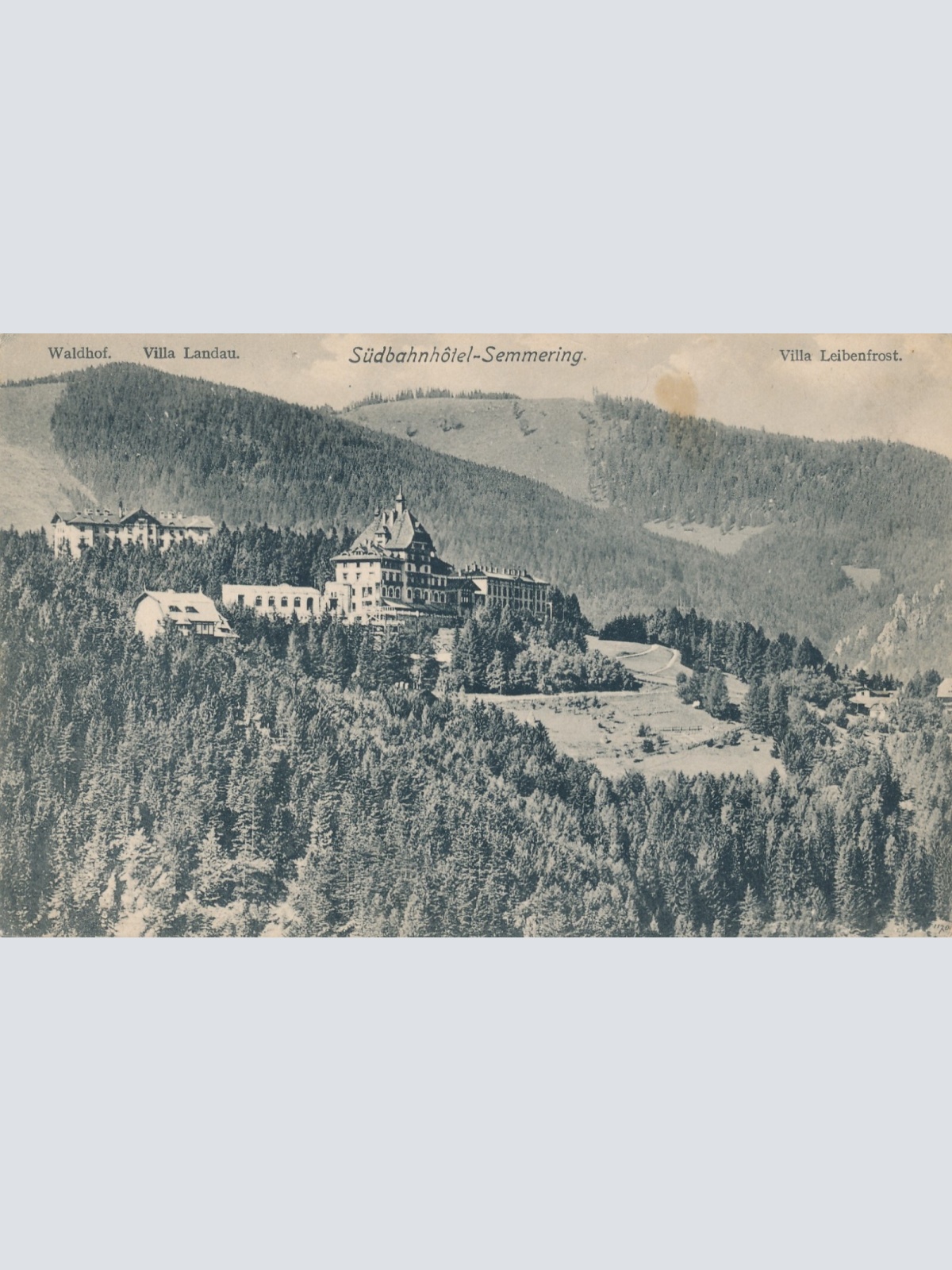 AK, Südbahnhotel - Semmering, Waldhof, Villa Landau, Niederösterreich (S806)