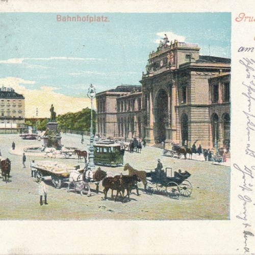 AK, Gruß aus Zürich, Schweiz, Bahnhofplatz (S495)