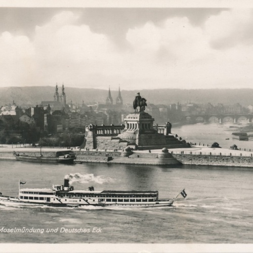 AK, Koblenz, Moselmündung und Deutsches Eck, Rheinland-Pfalz (S521)