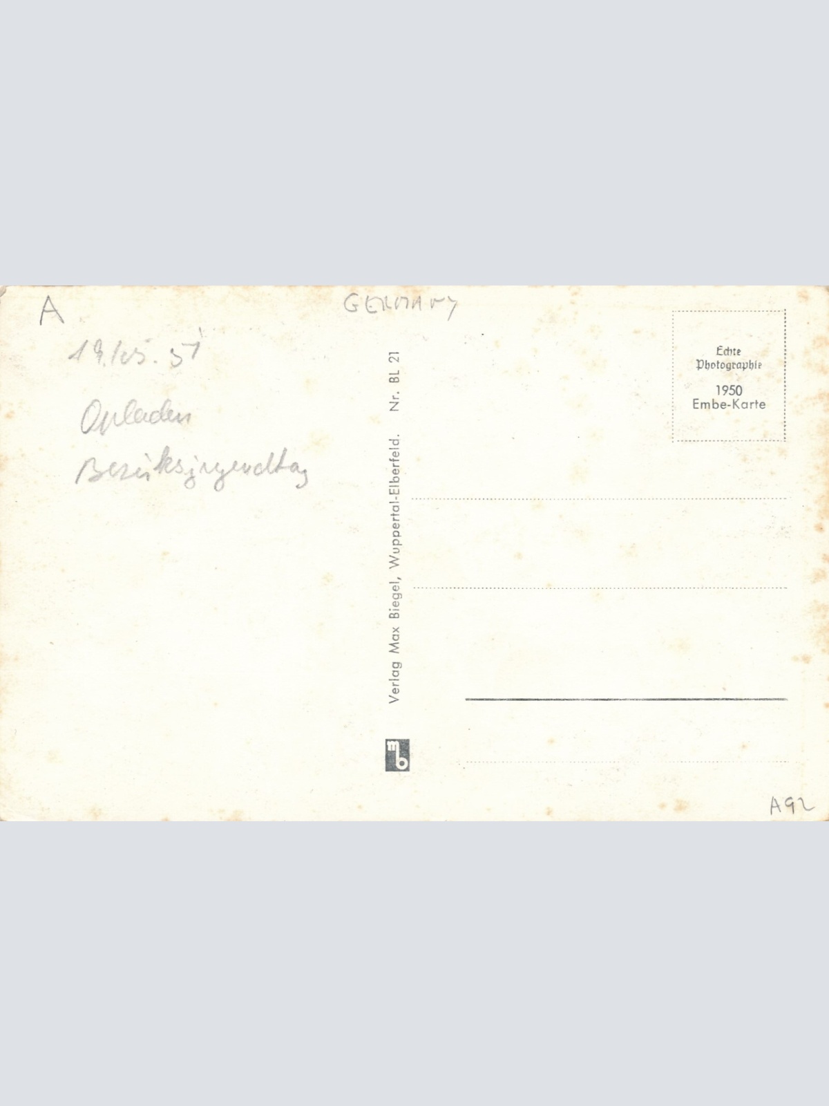 AK, Bergisches Land, Schloss Burg A.D.W, Müngstener Brücke, NRW (S524)