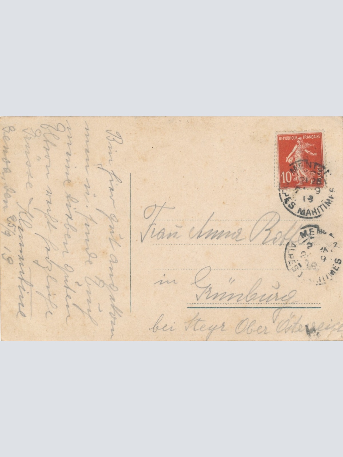 AK, Genova - Piroscafo in partenza dal Ponte Federico Guglielmo, Italien (S769)