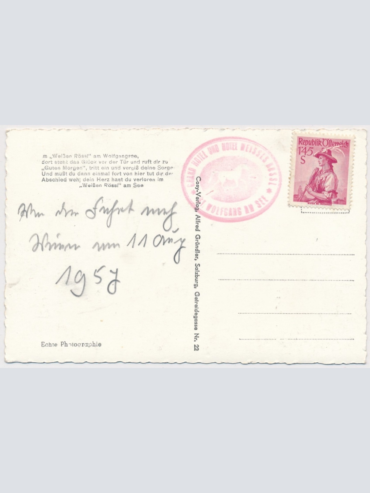 AK, St. Wolfgang, Terrasse Weißes Rößl, Oberösterreich (S870)