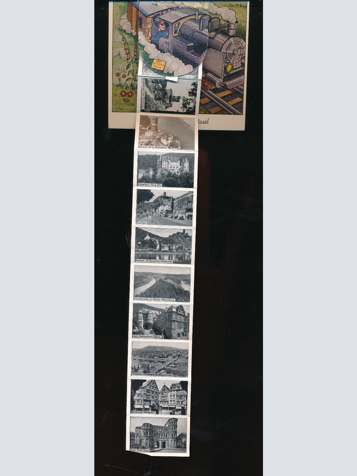 Leporello - Karte viele grüsse von der Mosel mit Koblenz Rheinland - Pfalz(5104)