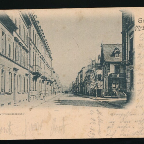 AK aus Mannheim Baslervorstadtstrasse Thüringen (5066)