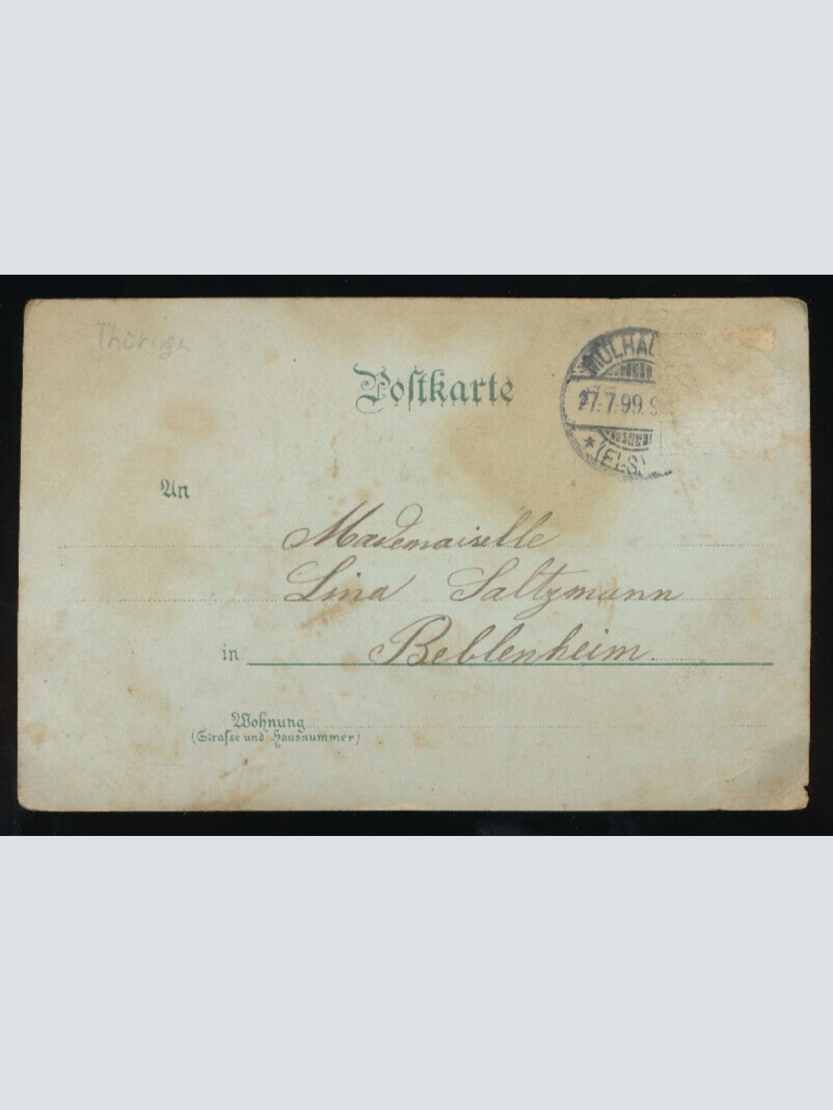 Litho - Mondschein - Karte gruss aus Müllhausen Bayern (5067)