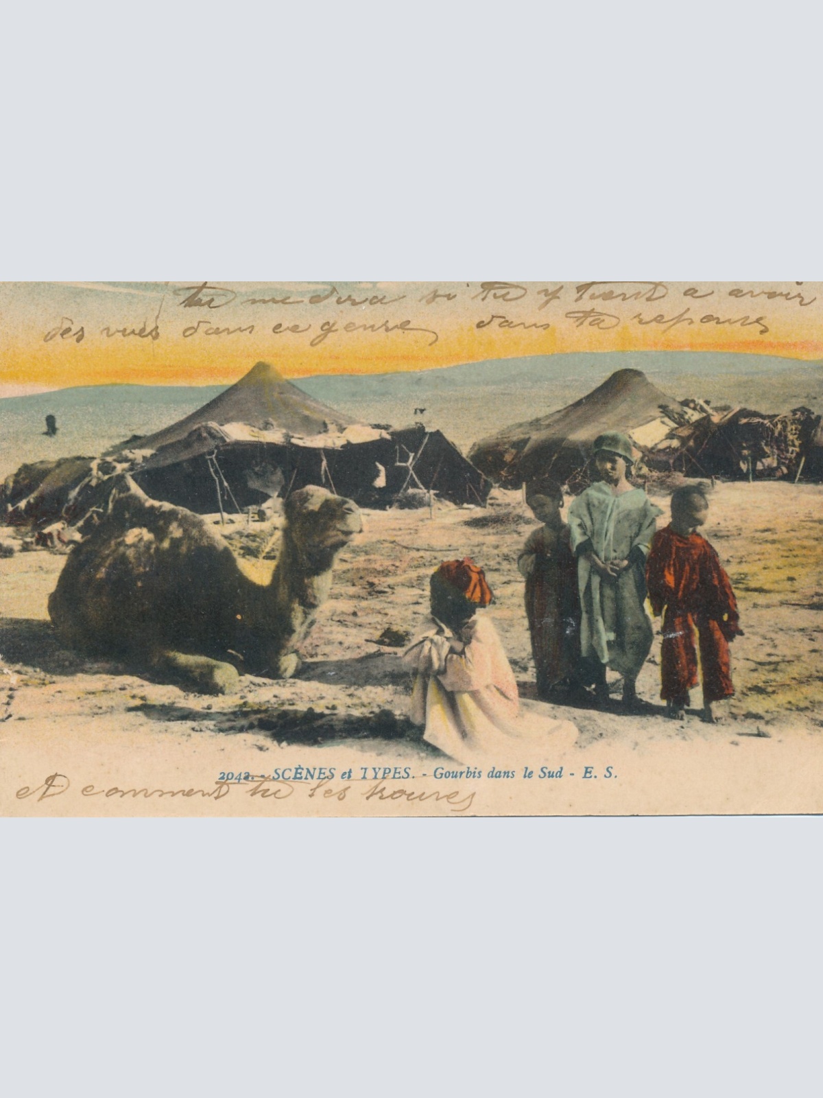 AK, Scenes et Types, Gourbis dans le Sud (S666)