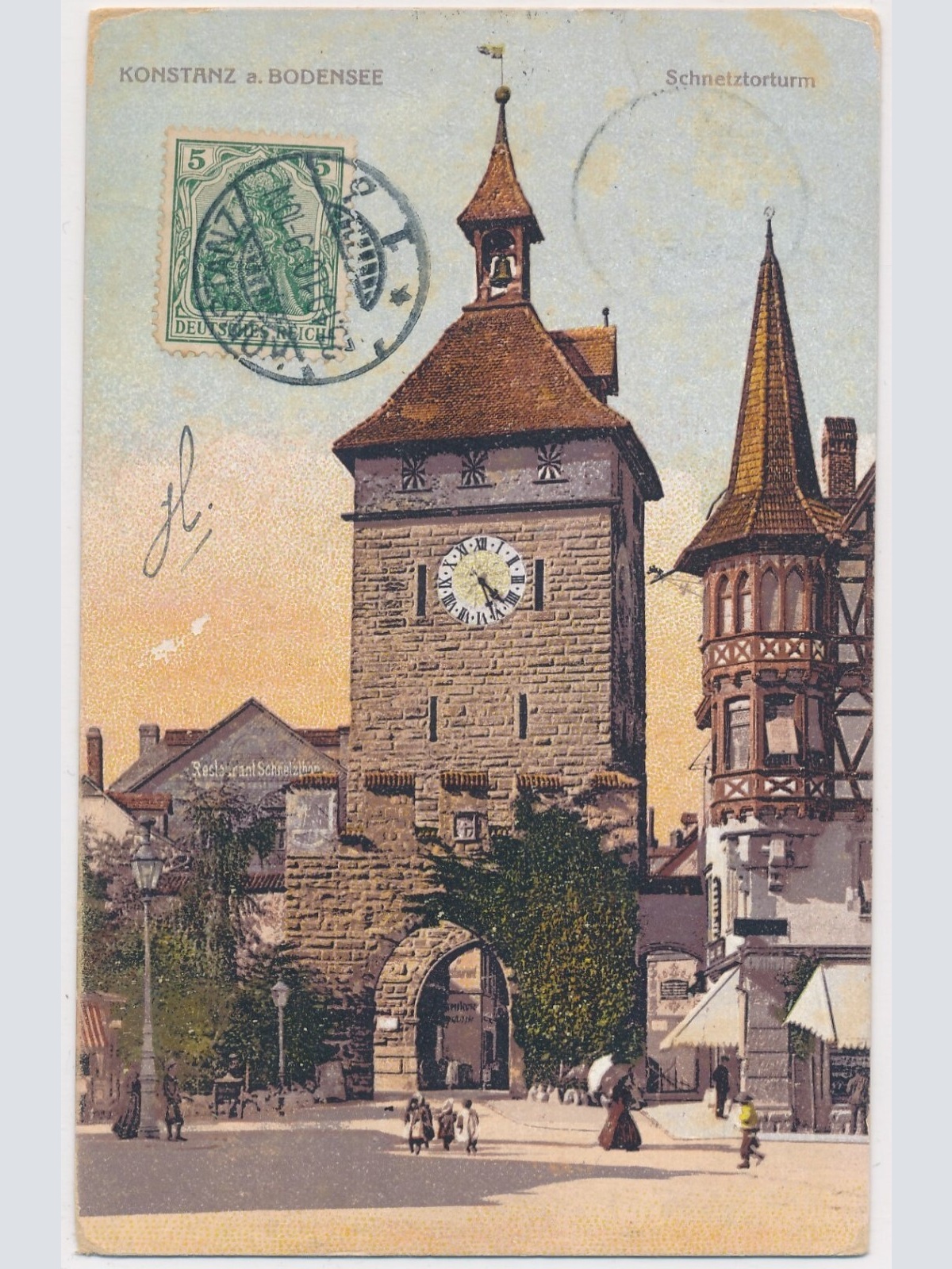 AK, Konstanz am Bodensee, Baden-Württemberg, Schnetztorturm (S1009)