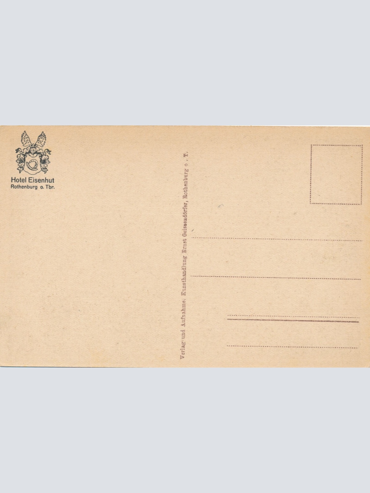 AK, Rothenburg ob der Tauber, Herrenstraße mit Hotel Eisenhut, Bayern (S1002)