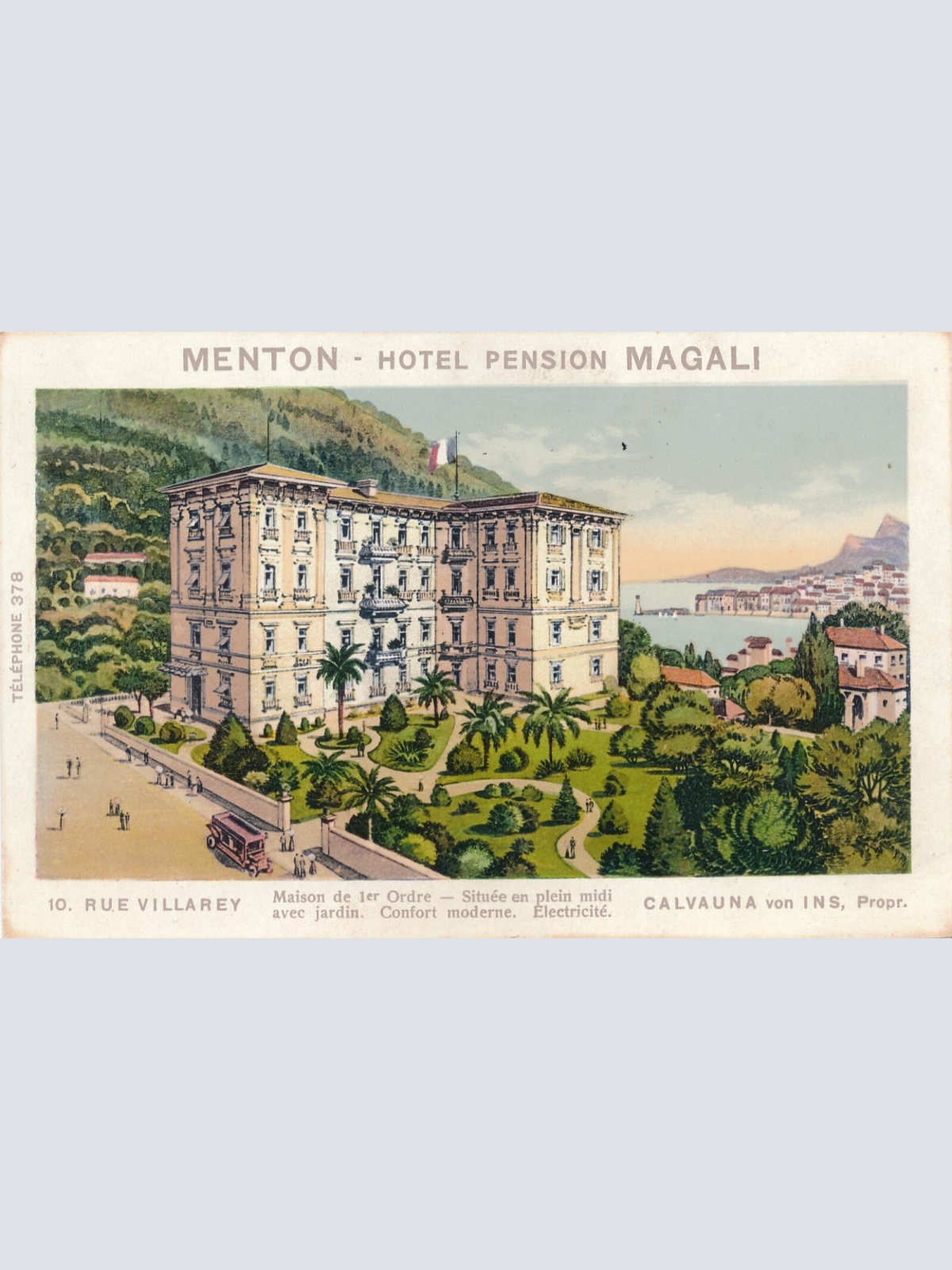 AK, Menton - Hotel Pension Magali, Frankreich (S733)